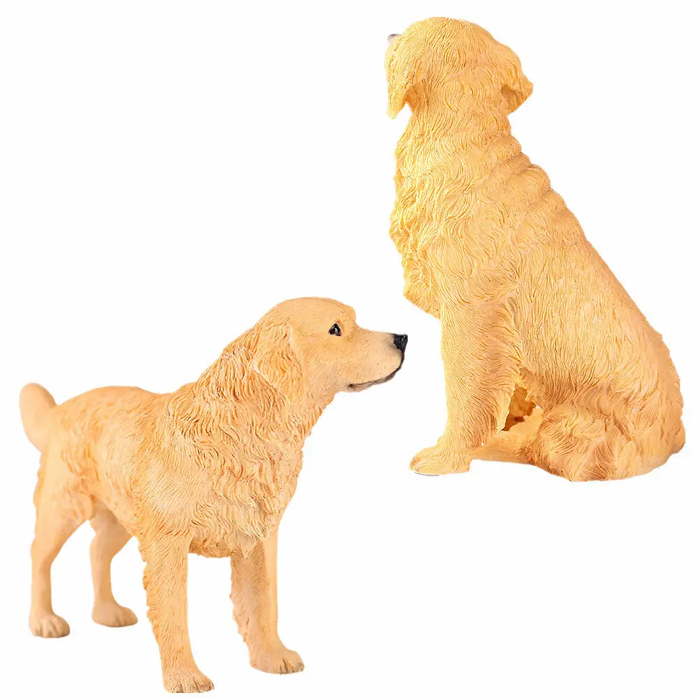 JJM золотистый ретривер собака питомец фигурка животного модель игрушка
