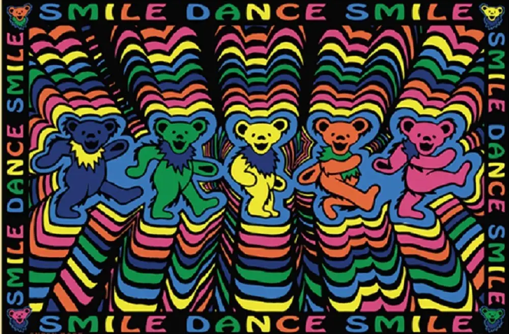 Grateful Dead Smile Dance Гобеленовая скатерть настенное искусство|Декоративные гобелены| |