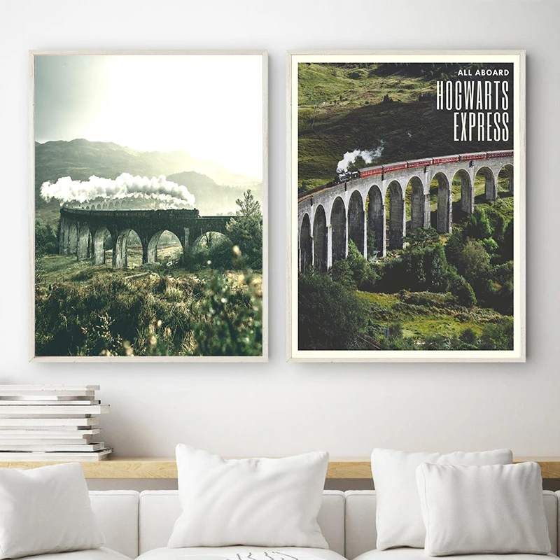 Гарри Экспресс плакат паровой поезд картина Печать на холсте волшебное