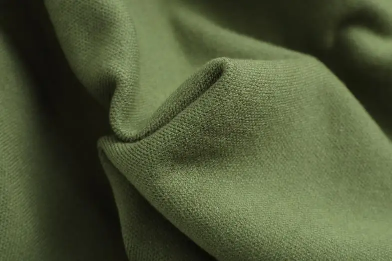 Зимняя юбка зеленая Гибкая эластичная высокая талия теплая шерстяная