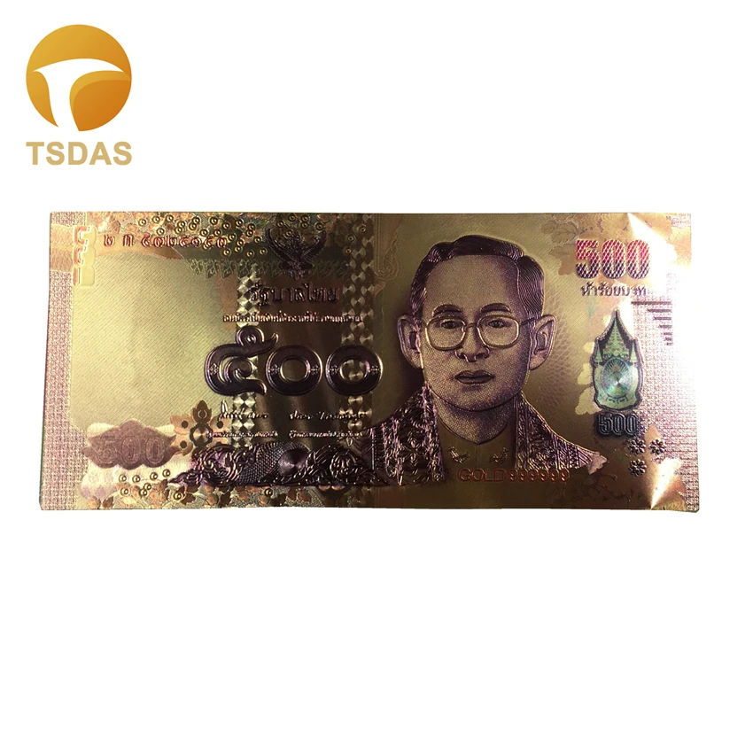 Кредитка золота Таиланд 500 Бат сувенир банкнот сбор бумажных денег оригинальный