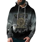 2021 Осень 3d абстрактный дизайн персонажа викингов элементы смелые Приключения Толстовка тренд для мужчин и женщин Модный Спортивный Стиль пуловер