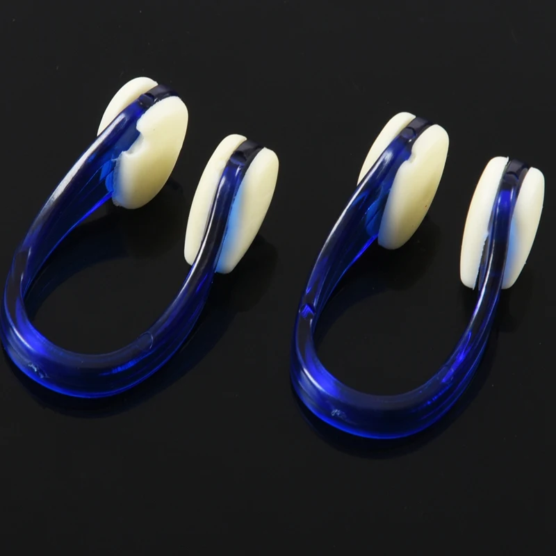 Плавание Дайвинг водонепроницаемый зажим для носа синий белый 2 шт. | Спорт и