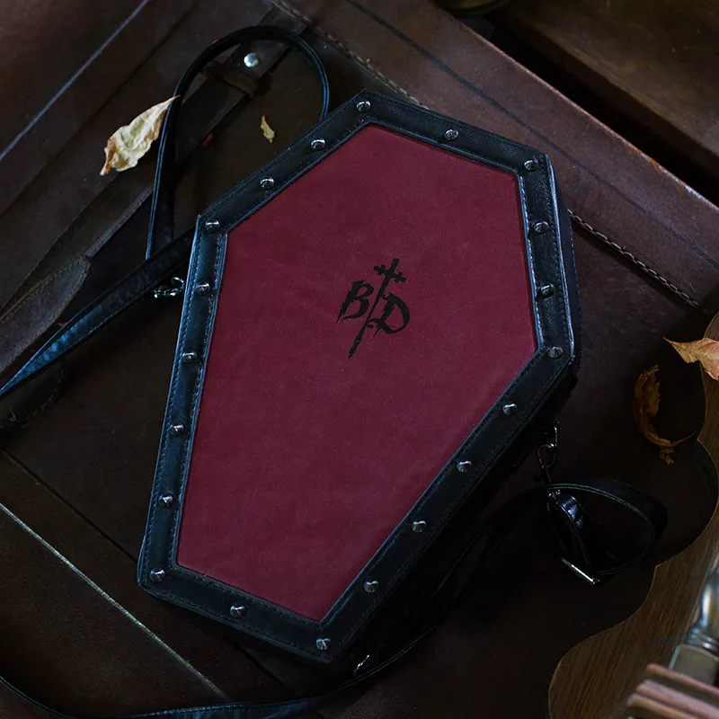 

The Cross Coffin ~ Gothic Crossbody Bag Irregular Shoulder Bag by Classical Puppets