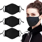 Маска для лица, пылезащитная моющаяся маска для мужчин и женщин с фильтрами и регулируемыми ремешками