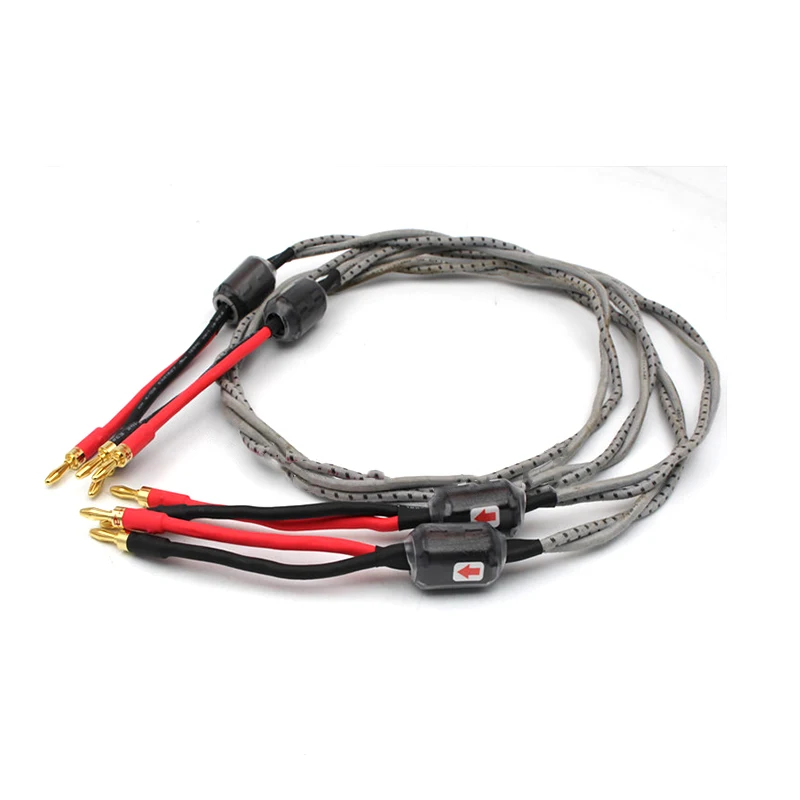 Кабель Динамика HiFi с разъемом типа банан позолоченный провод усилителя из чистой