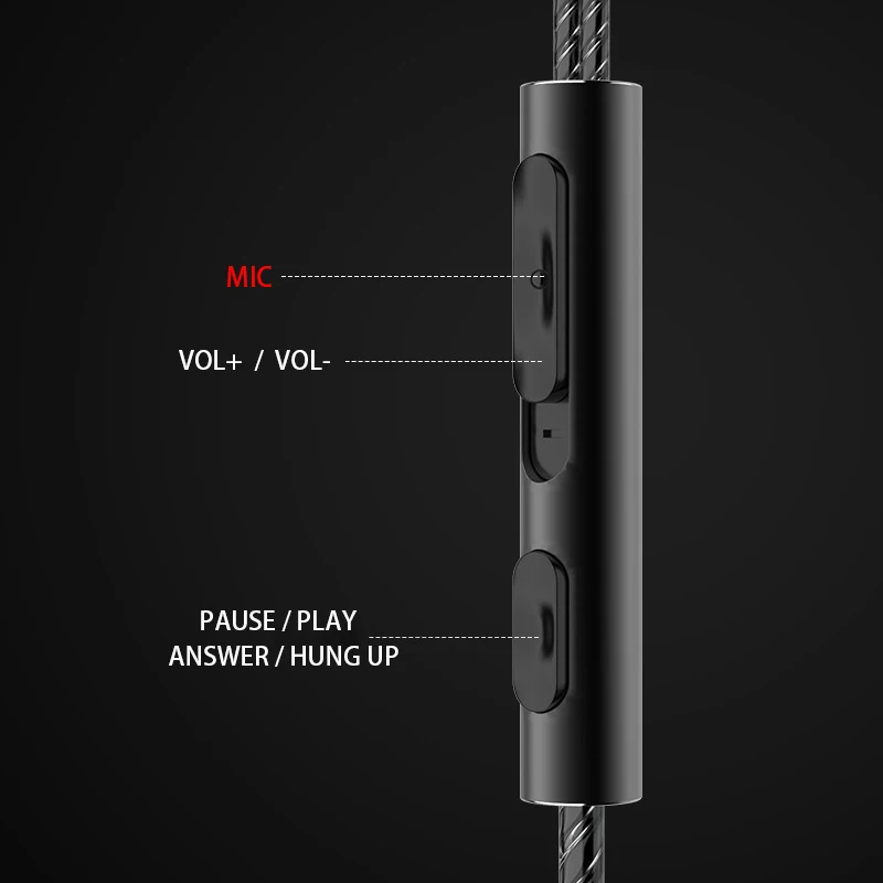 RUKZ C6 стерео наушники с микрофоном для телефона XIAOMI Hi Fi сабвуфер DJ микрофон