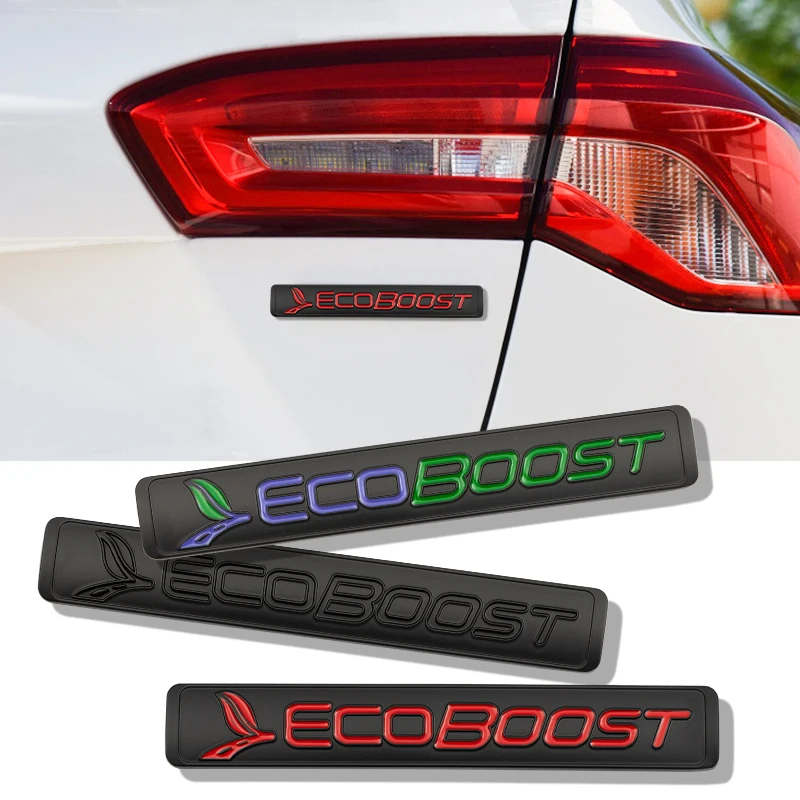 

3D Car Styling Ecoboost Logo Sticker Emblem Badge Decal for Ford Focus 2 3 4 Fiesta Kuga Escape Mondeo Edge Ecosport Accessories