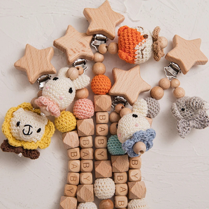 

1 шт., детская деревянная цепочка для соски-пустышки