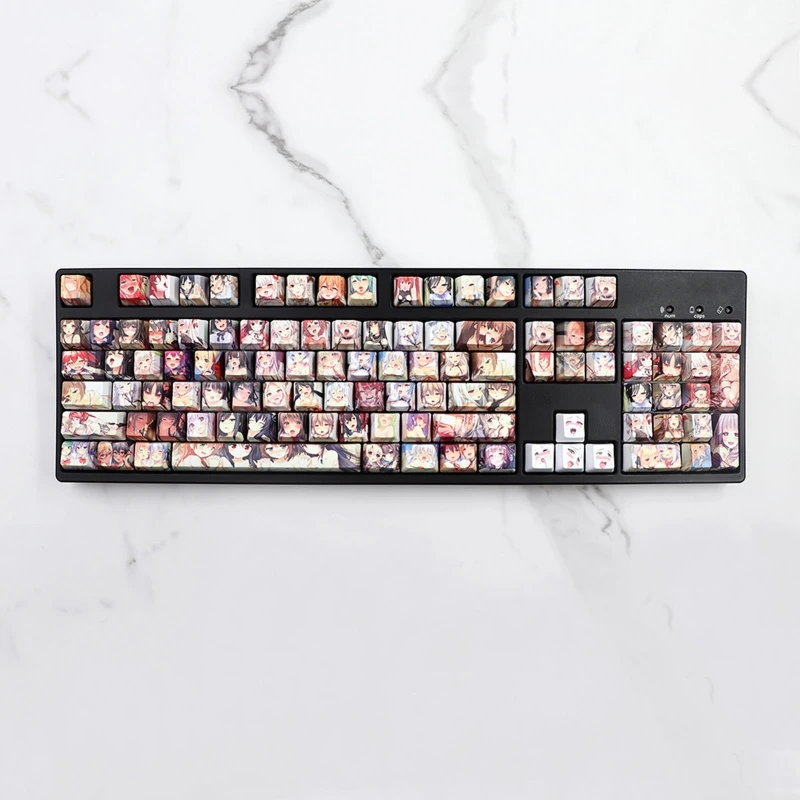 

OEM Anime Keyboard Keycap PBT 108 keys Ahegao Keycaps Dye Sublimation Mechanical for Cherry MX Kailh Gateron Switch