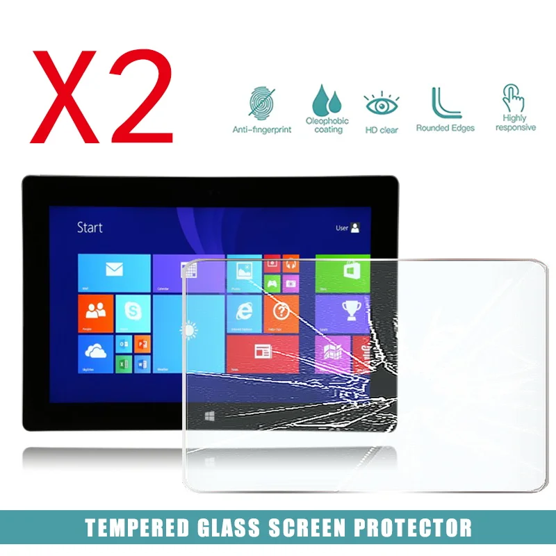2Pcs Tablet Tempered Glass Screen Protector Cover for Microsoft Surface 2 RT Anti-Fingerprint HD Film | Компьютеры и офис