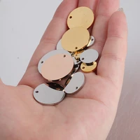 stainless steel round stamping blanks charms for engraving diy making jewelry necklace mirror polish wholesale10pcs