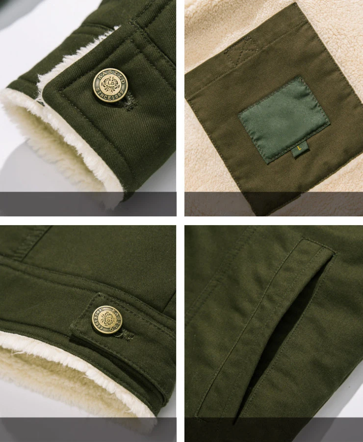 Куртка мужская приталенная с флисовой подкладкой теплая хлопковая верхняя