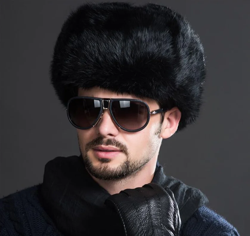 Men's Hats Winter Hat Fur Lei Feng Super High Quality Thick And Warmth Thick Fashion Russian Fur Imitation Rabbit Fur Ear Caps