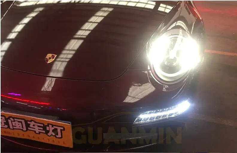 AKD автомобильный Стайлинг для Porsche 997 фары 2005-2008 911 светодиодный фары DRL дальнего ближнего света ксеноновые фары аксессуары