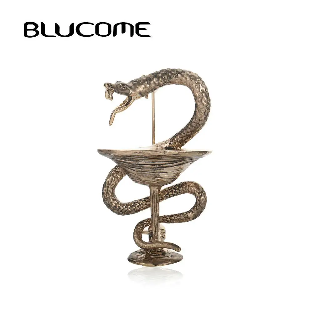 Мужская винтажная памятная чашка Blucome Подарочная Рождественская брошь со змеями