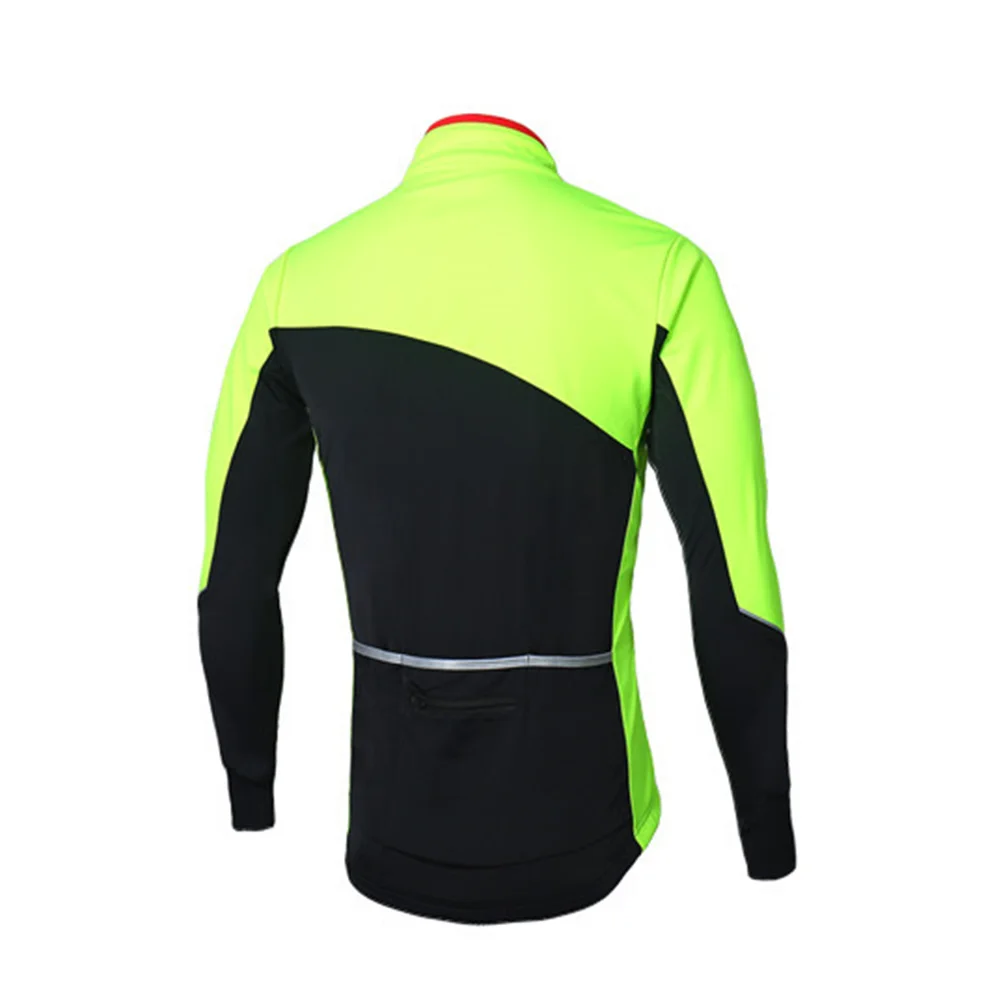 

Winter Thermal Fleece Waterproof Reflective Cycling Jacket Outdoor MTB Bike Cycling Coat Quick-Dry Breathable Long Sleeve Jacket
