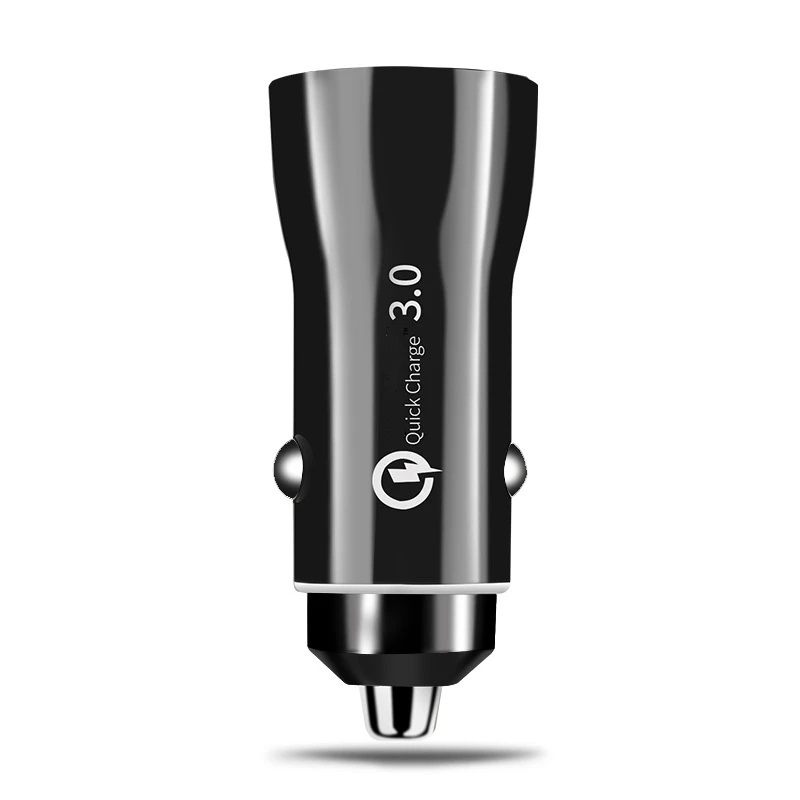Автомобильное зарядное устройство Quick Charge 3,0 QC 3,0 с двумя usb-портами для iphone 7, 8 plus, X, XS, Max, адаптер для быстрой зарядки, автомобильное зарядное устройство для samsung S7, S8, S9
