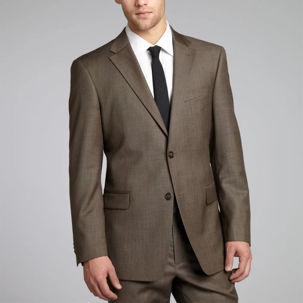 

Мужской костюм из коричневой шкуры, сделанный на заказ серый двухцветный тканый Свадебный костюм для мужчин, винтажный смокинг на заказ, се...