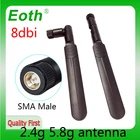 Двухдиапазонная Антенна EOTH, 2,4 ГГц, 5,8 ГГц, 8dbi, sma, мужская, wlan, Wi-Fi, модуль iot, роутер, приемник сигнала связи tp, антенна с высоким коэффициентом усиления