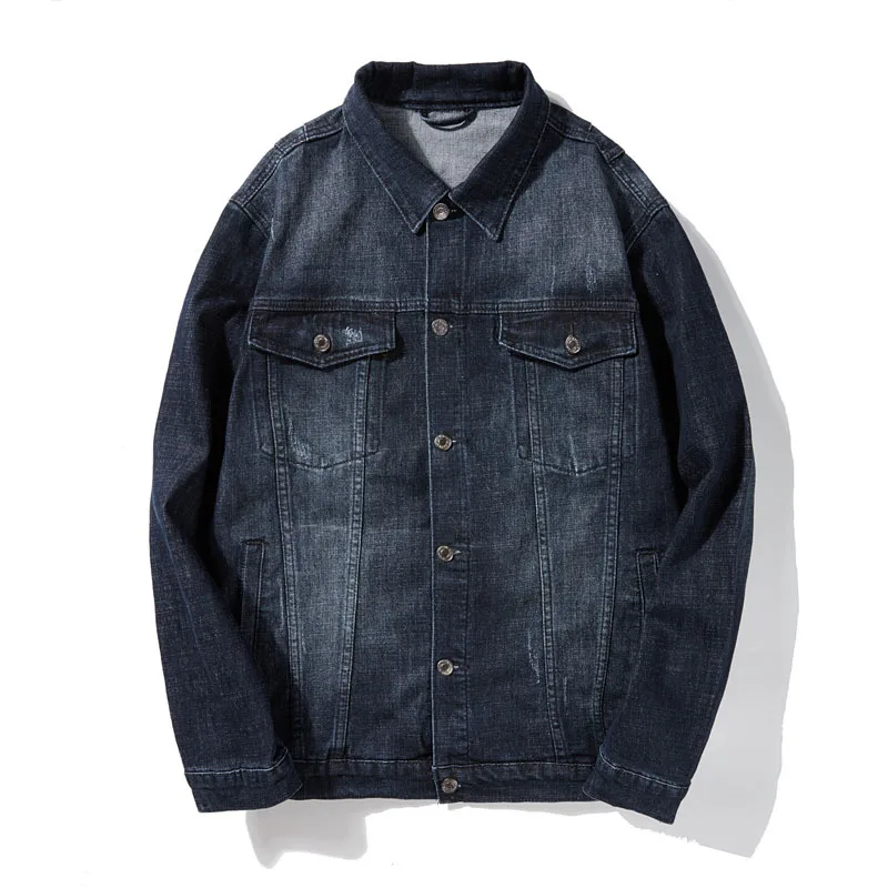 Denim Jacket 97% Cotton Jackek For Men's Thick Casual super large coat Mens Fat Guys Large plus size 2XL -5XL6XL7XL8XL | Мужская