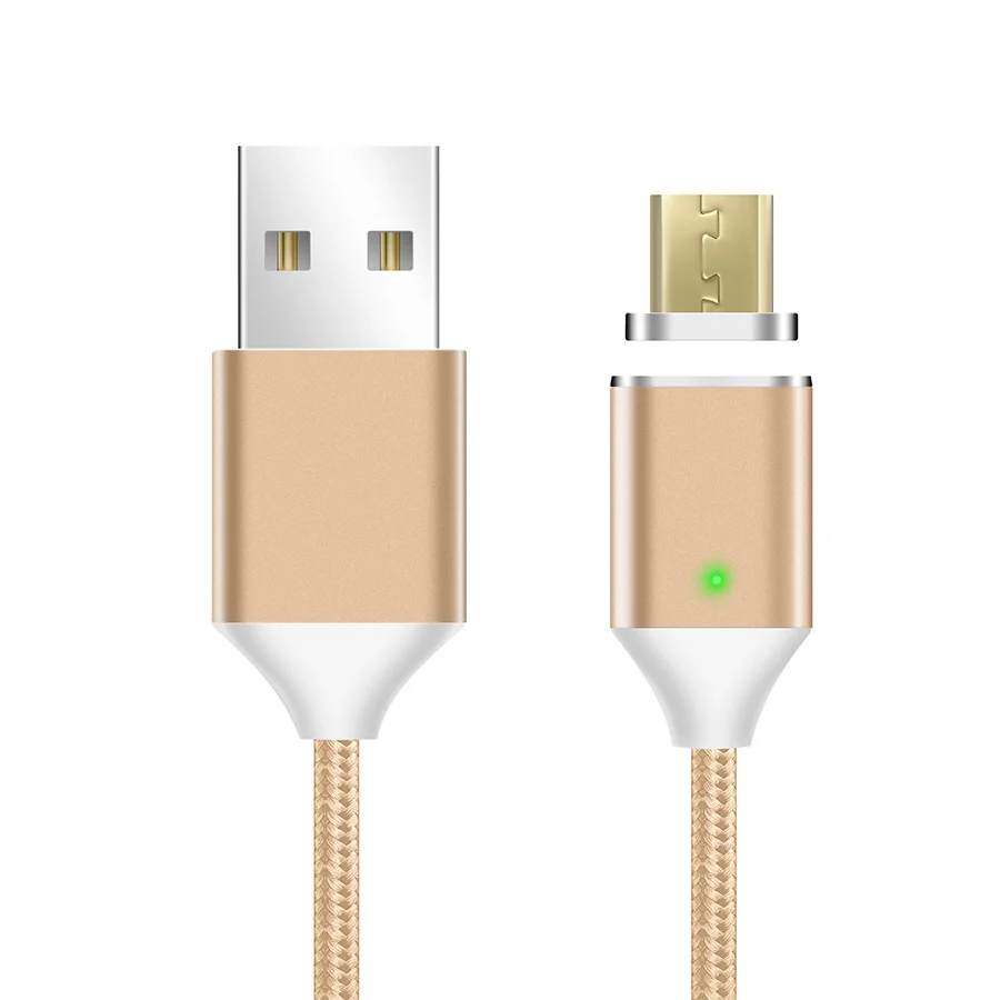 Магнитный нейлоновый Плетеный Micro USB кабель для быстрой зарядки и синхронизации