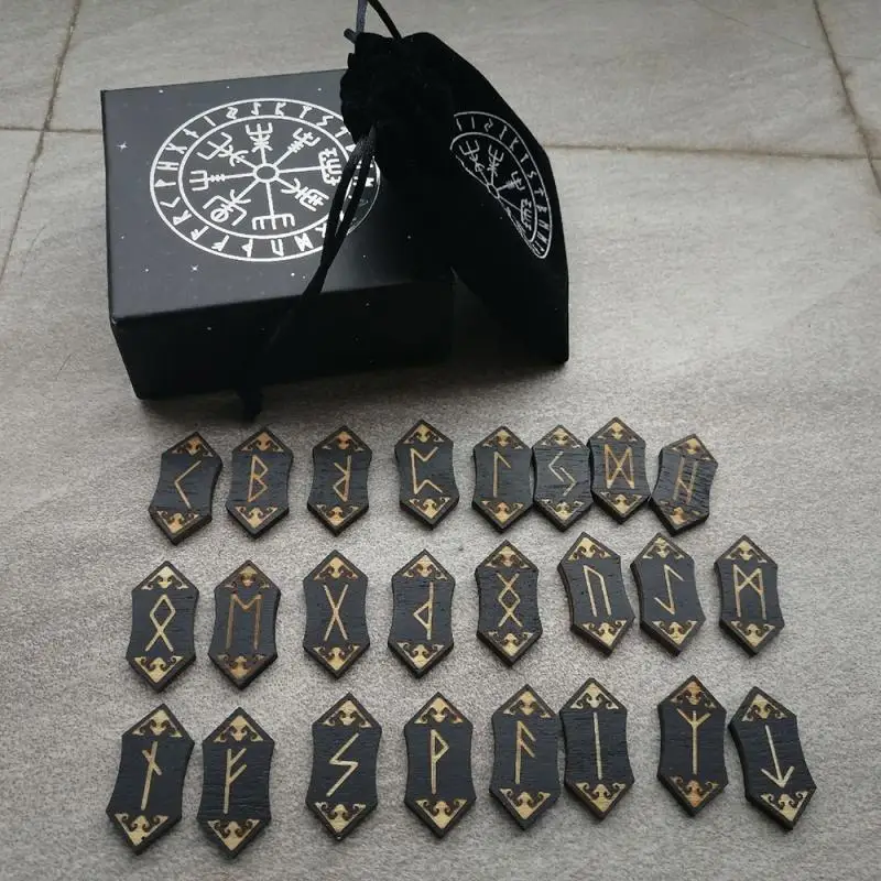Реквизит для предсказаний Knot work Руна викингов Set Старший ФУТАРК Runes руны карты