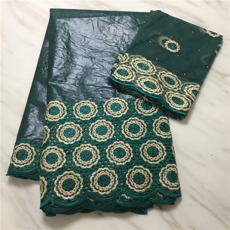 Модные камни изумительная вышивка Африканский Базен кружевная ткань и 2 ярдов