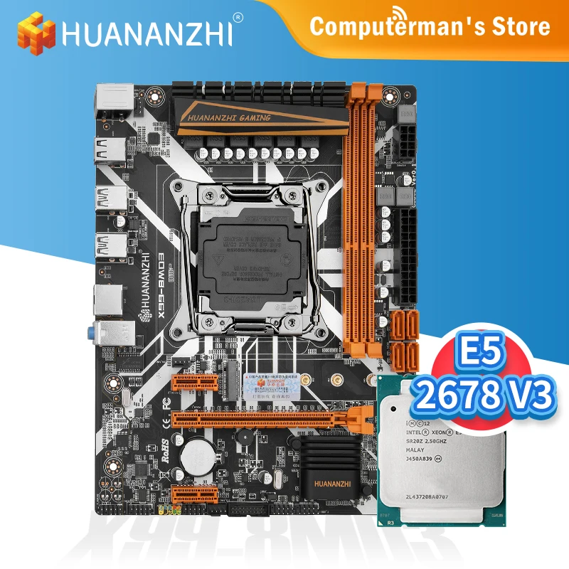 Kaufen HUANANZHI X99 8M D3 Motherboard Combo Kit Set CPU Intel XEON E5 2678 V3 Speicher 2 * DDR3 NON-ECC Speicher M.2 NVME USB 3,0