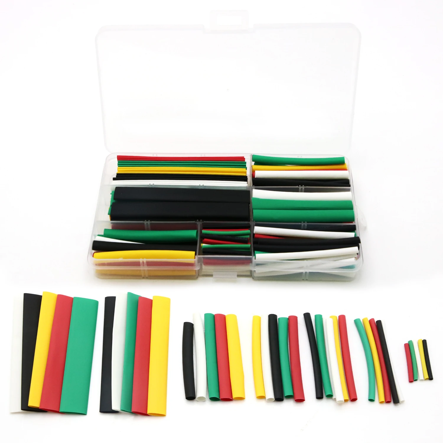140pcs Heat Shrink Tube Wrap Kit Insulation Sleeving Polyolefin 2: 1 Shrinkable 7 Sizes for DIY Toys / Data Cable Protection | Игрушки и