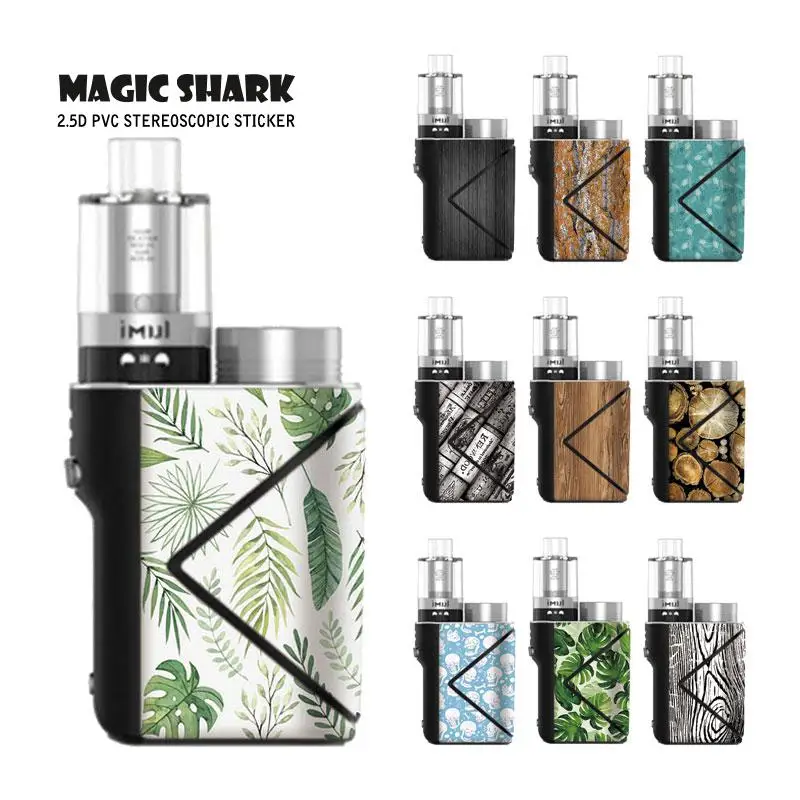 Волшебная Акула Череп лист дерево печать стерео ПВХ крутой стикер чехол