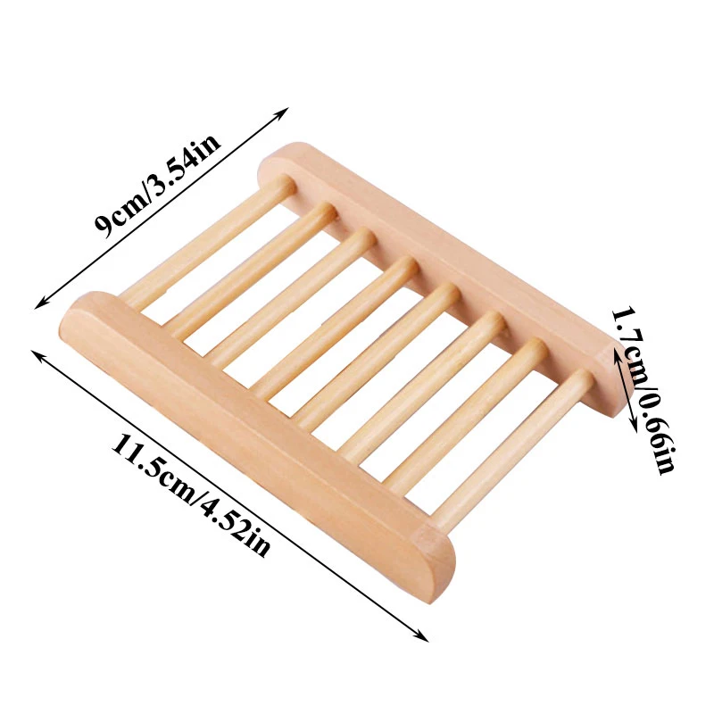 

HOT Wooden Natural Bamboo Soap Dishes Tray Holder Storage Soap Rack Plate Box Container Portable Bathroom Soap Dish Storage Box