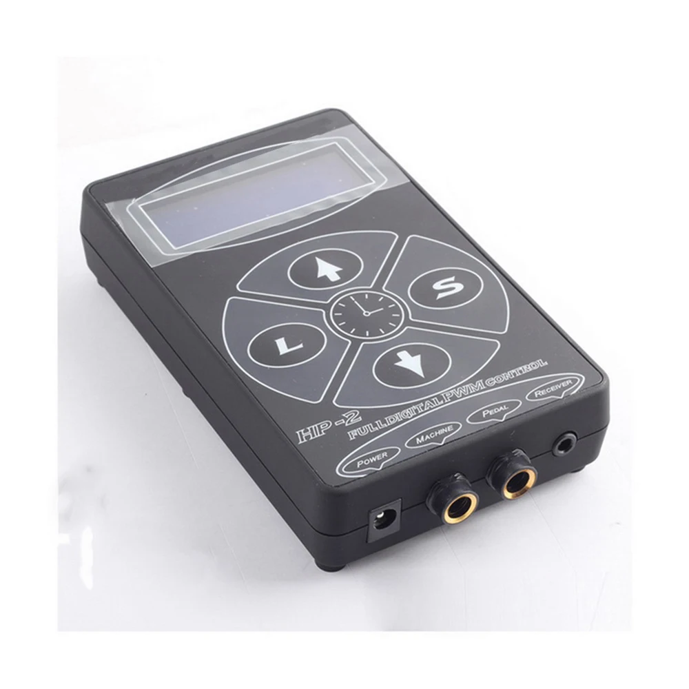 Высококачественный черный источник питания для тату цифровой двойной ЖК-дисплей