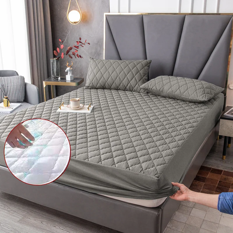

Waterproof Quilted Bed Sheet Urine-proof Mite-proof and Dust-proof Bedspread for Infants and The Elderly Protective Case