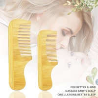 moq customized logo natural eco bamboo baby hair comb small mini pocket comb