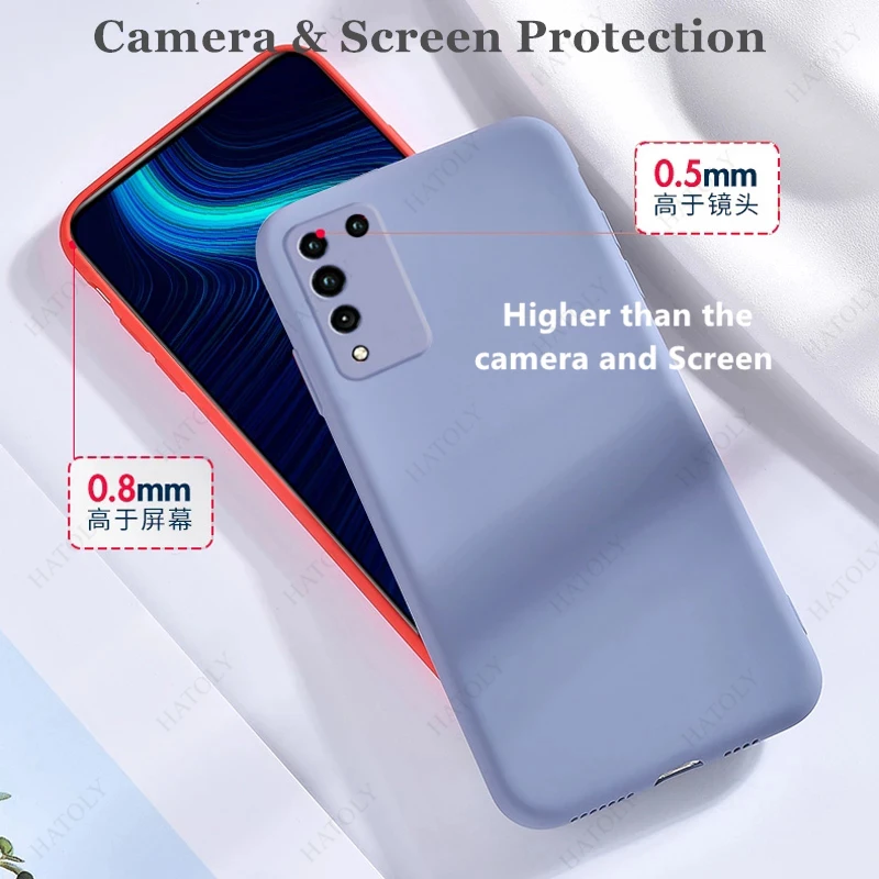 For Honor 10X Lite Case for Honor 10X Lite Cover 9X Premium 8X 30 Pro 30s 30i 20e 10 Play 4T Original Liquid Silicone Phone Case
