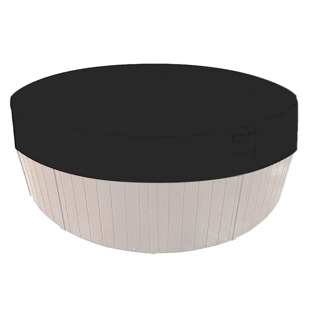 

Portable Outdoor Spa Easy Clean Foldable Anti UV Waterproof Solid Round Hot Tub Cover Protector Elastic Bottom Weather Resistant
