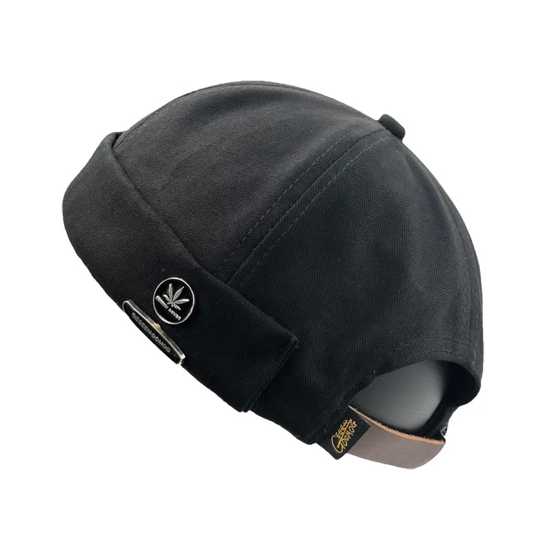 Отворотом череп ретро шляпа без полей козырек уменьшенного использования