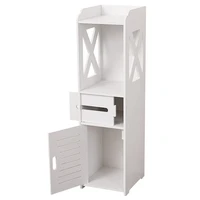four layers bathroom cabinet rack corner floor cabinet unit toilet tissue storage rack with tissue drawers bedroom shelf