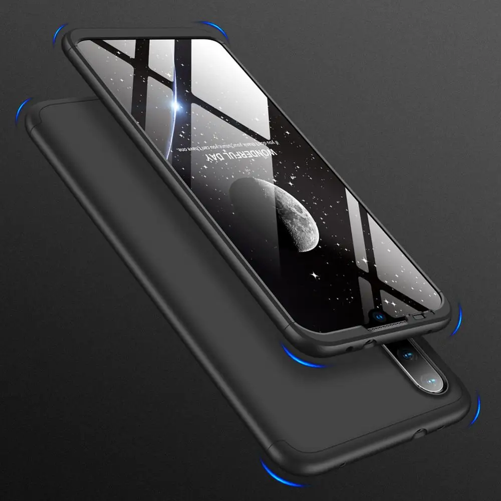 20 шт./лот 360 все включено щит из ПК для телефона чехол для Xiaomi Mi 5X6X8 8 se Honor 8 lite 9 9 se макс 3 Pocophone F1 A3 Примечание 10 - Цвет: Черный