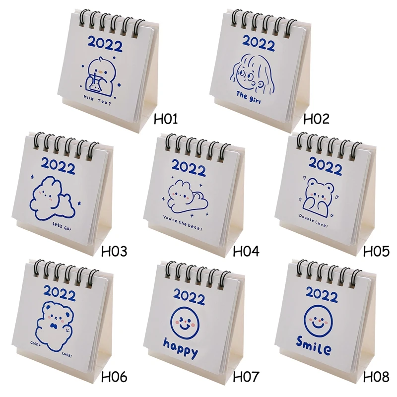 

1PC 2022 Mini Desk Calendar Cute Monthly Calendar Desktop Small Ornament Decoration Stationery School Supplies|Calendar 6.5*6cm