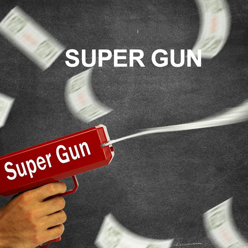 Сделать это дождь деньги пистолет Красный наличные пушки супер игрушки 100 шт.