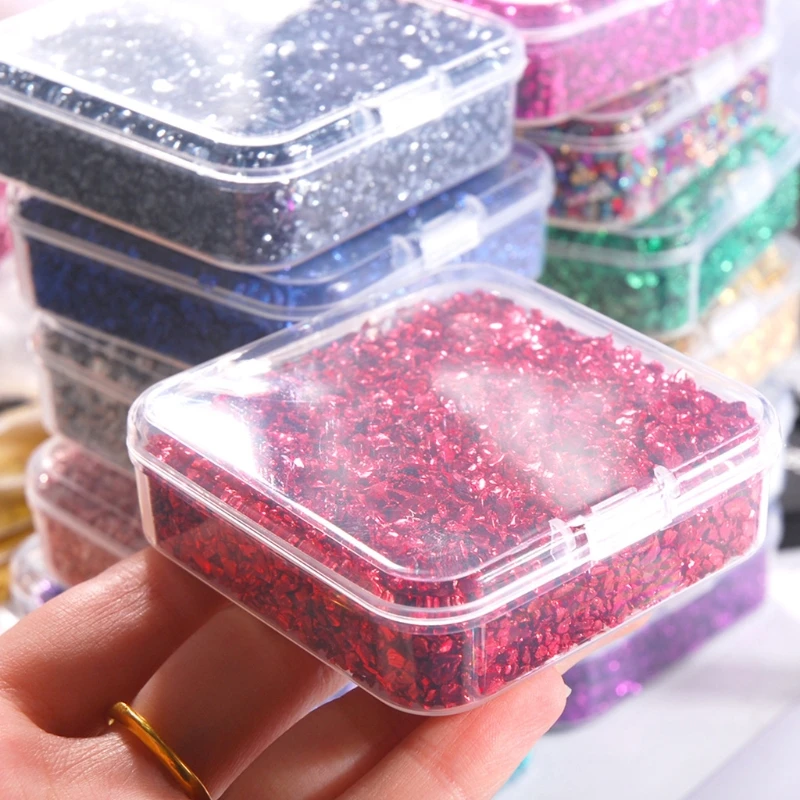Boxed Irregular Crushed Stone 80g Jewelry Super Flashing Glass Shards Nail Decorations Stickers Making | Украшения и аксессуары