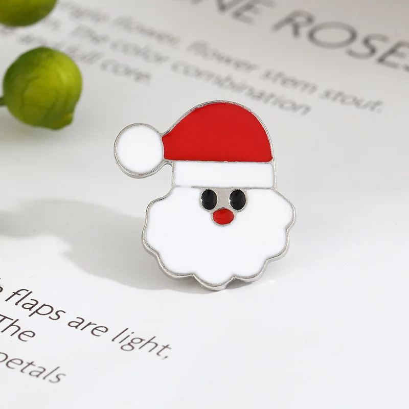 Эмалированная брошь в форме Санта Клауса рождественской елки | Украшения и