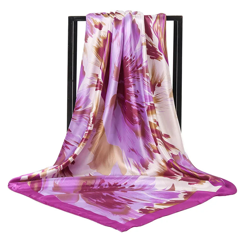 

Women's Scarf Luxury Square Women's Printed Scarf Women's Satin Scarf Four Seasons Silk Scarf Fashion Square Printing Scarf