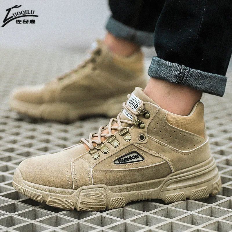 Обувь мужские ботинки кожаные Martens сезон осень-зима мотоциклетные ботильоны