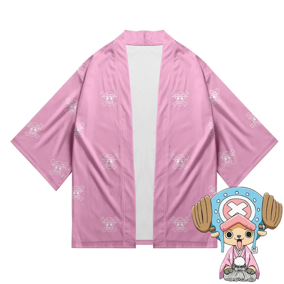 

Japanese Anime Children's Kimono 3d Monkey D Luffy Cardigan Cosplay Shirt Summer Kawaii Children's Top Cardigan T-shirt
