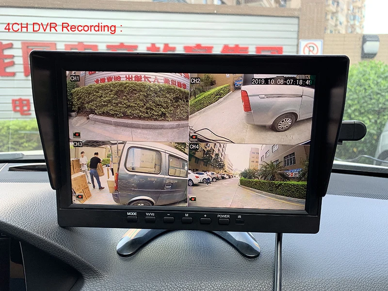 HD AHD 1920*1080P 10,1 дюймов Автомобильный MP4 MP5 грузовик фургон Автобус DVR Запись видео монитор с 4CH AHD Передняя Задняя Левая Правая камера
