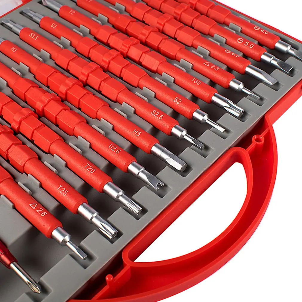 

26 Pcs/set Insulated Screwdriver Set Precision Removable Magnetic Bits Torx Hex Slotted Phillips Household Repair Hand Tool