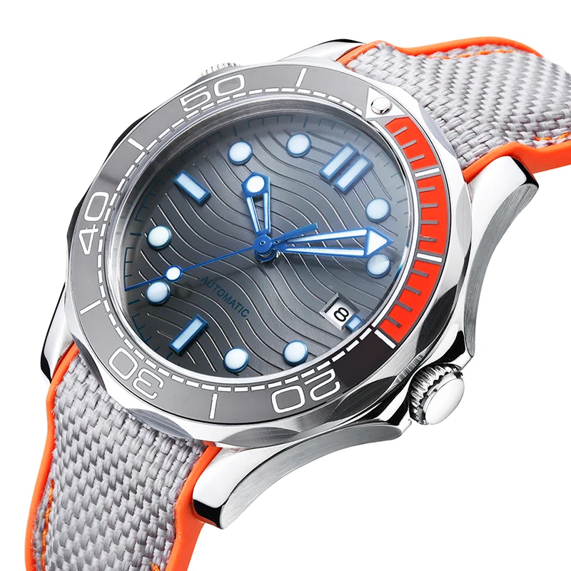 Лидер продаж водонепроницаемые японские автоматические часы MIYOTA с серым